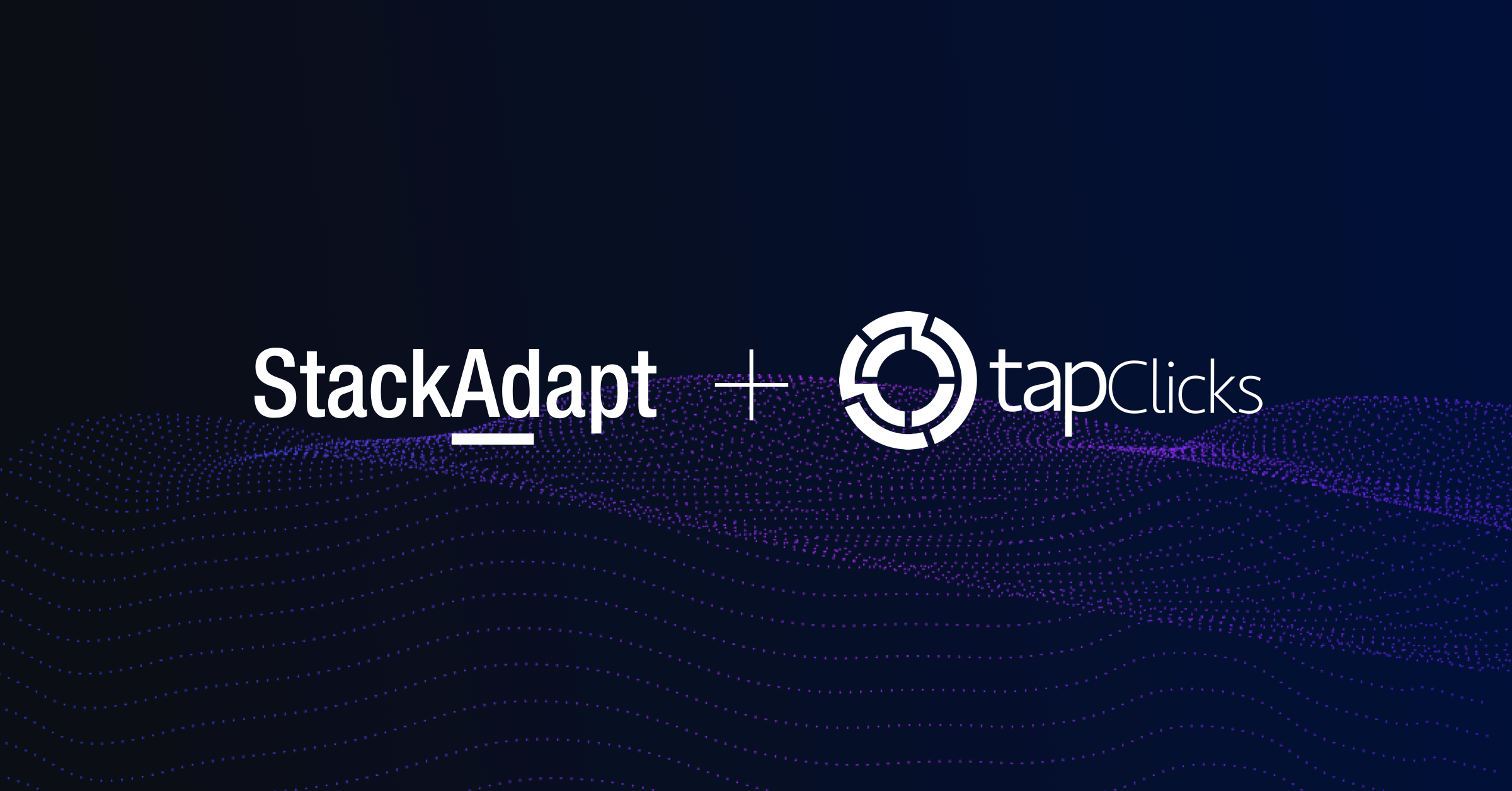 StackAdapt logo and TapClicks logo