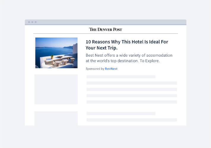 An example of in-feed native advertising