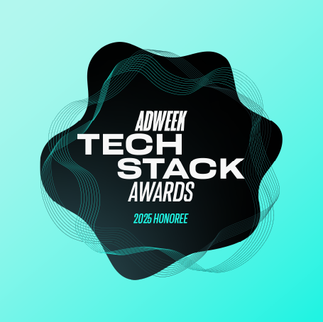 Adweek Tech Stack Awards 2025 logo on green background