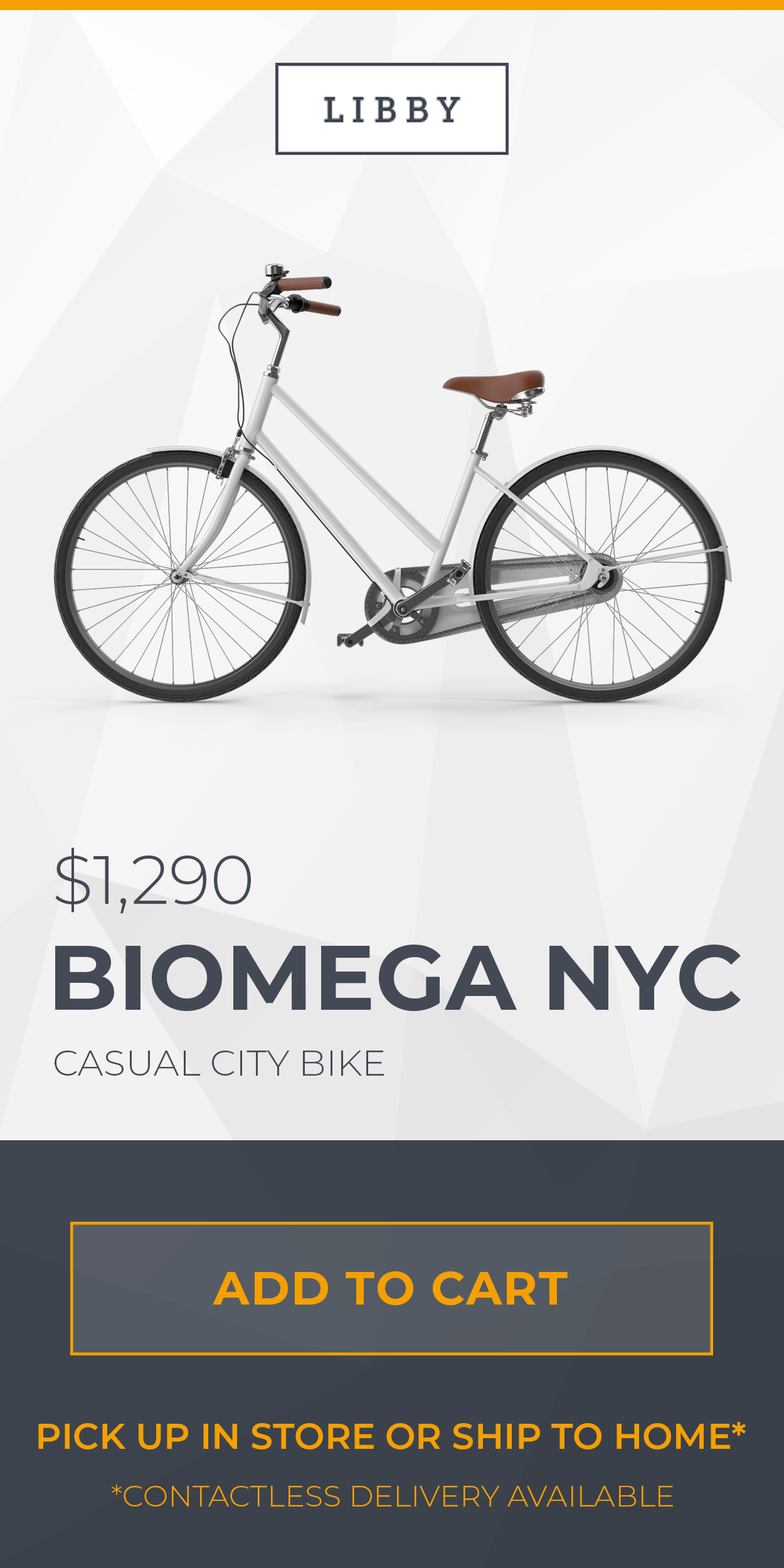 Advertisement for a bicycle