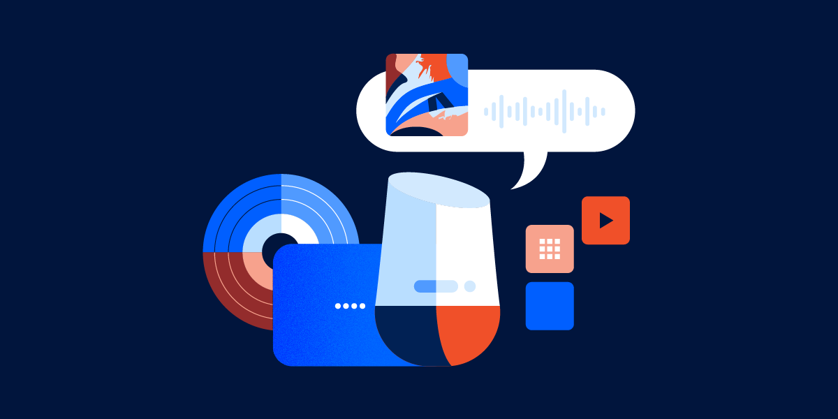 Illustrative graphic of programmatic audio on streaming services