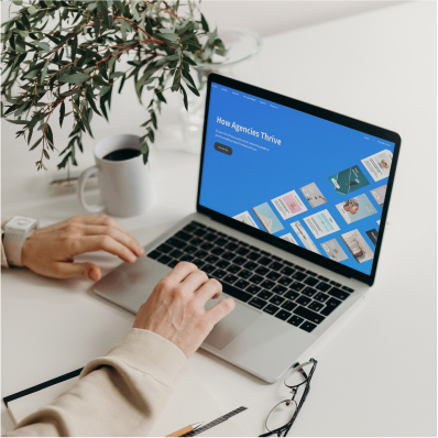 Laptop with StackAdapt Homepage