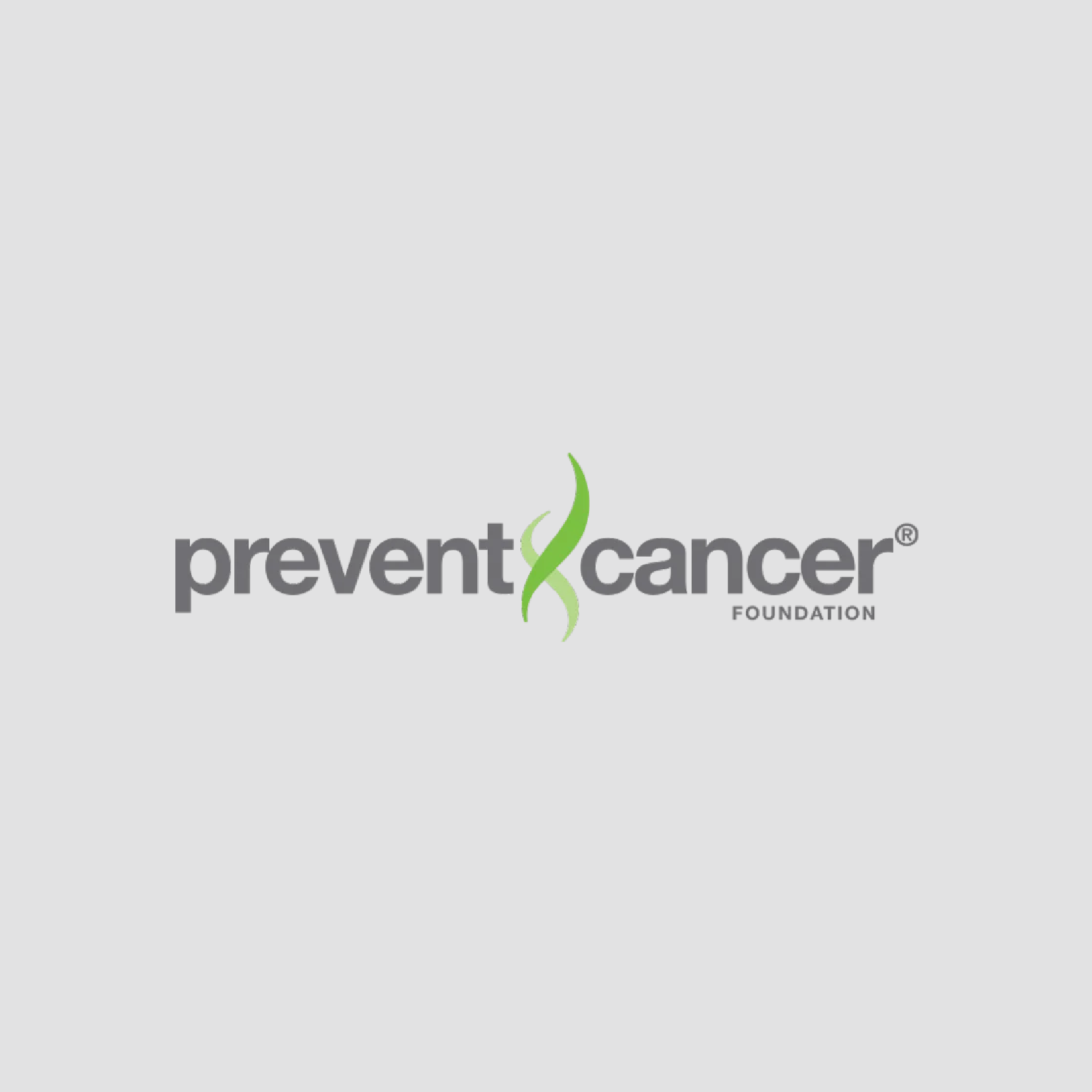 Prevent Cancer logo on a grey background