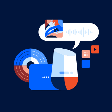 Illustrative graphic of programmatic audio on streaming services